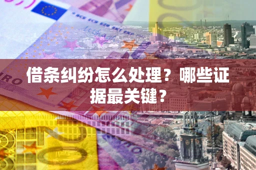 北京借条纠纷怎么处理？哪些证据最关键？