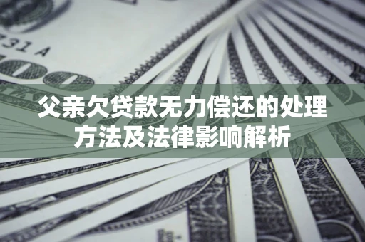 北京父亲欠贷款无力偿还的处理方法及法律影响解析