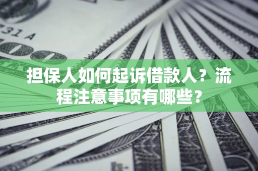 北京担保人如何起诉借款人？流程注意事项有哪些？